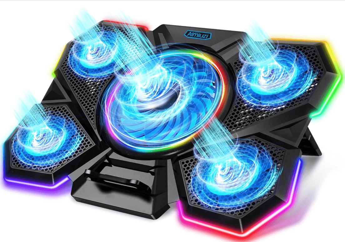 BASE REFRIGERANTE AIMIUZI 5 VENTILADORES Y LUCES LED — BASE REFRIGERANTE en Pasto, Nariño