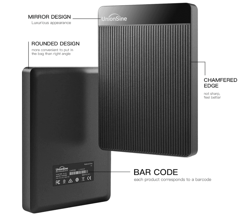 DISCO EXTERNO UNIONSINE PORTÁTIL ULTRADELGADO DE 1 TERA — DISCO EXTERNO en Pasto, Nariño