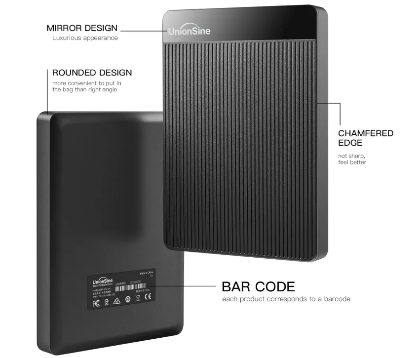 DISCO EXTERNO UNIONSINE PORTÁTIL ULTRADELGADO DE 320 GB — DISCO EXTERNO en Pasto, Nariño