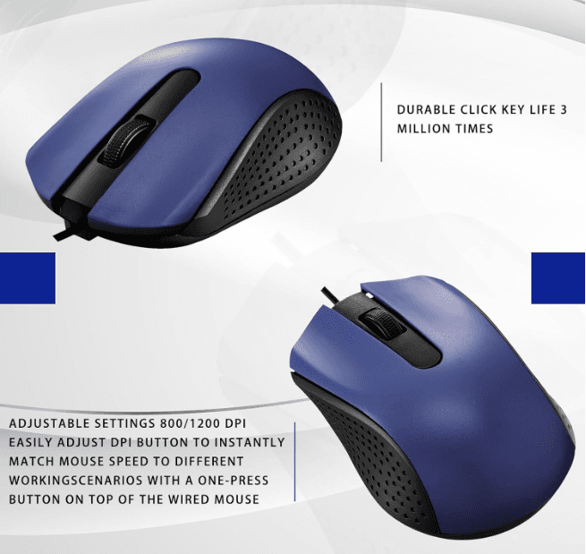 MOUSE ALAMBRICO AZUL — MOUSE en Pasto, Nariño