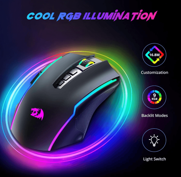 MOUSE GAMER INALAMBRICO REDRAGON LITE M910-KS — MOUSE en Pasto, Nariño