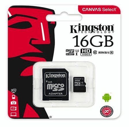 MEMORIA MICROSD 16 GIGAS KINGSTON — MEMORIAS USB Y MICROSD en Pasto, Nariño