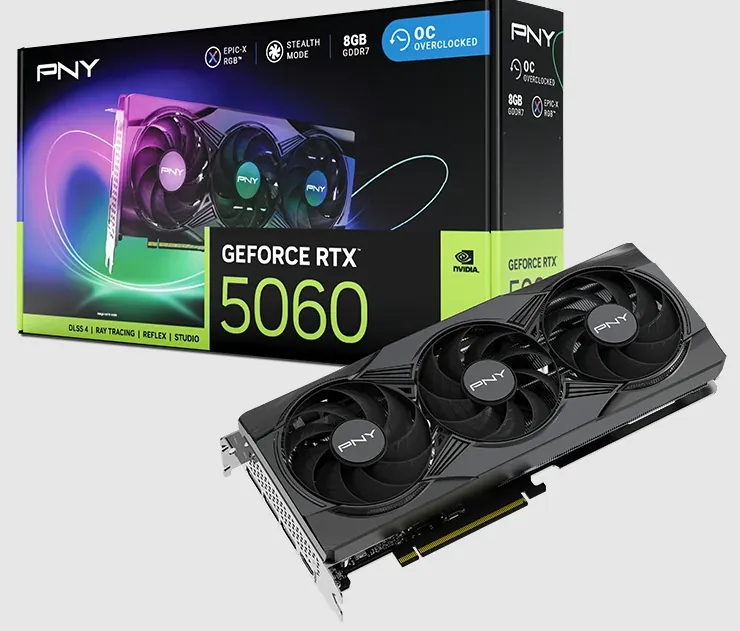 GRAFICA RTX 5060 8GB PNY TRIPLE FAN GEFORCE GDDR7