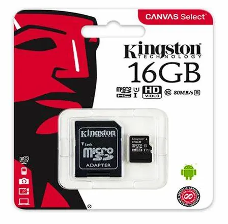 MEMORIA MICROSD 16 GIGAS KINGSTON — MEMORIAS USB Y MICROSD en Pasto, Nariño